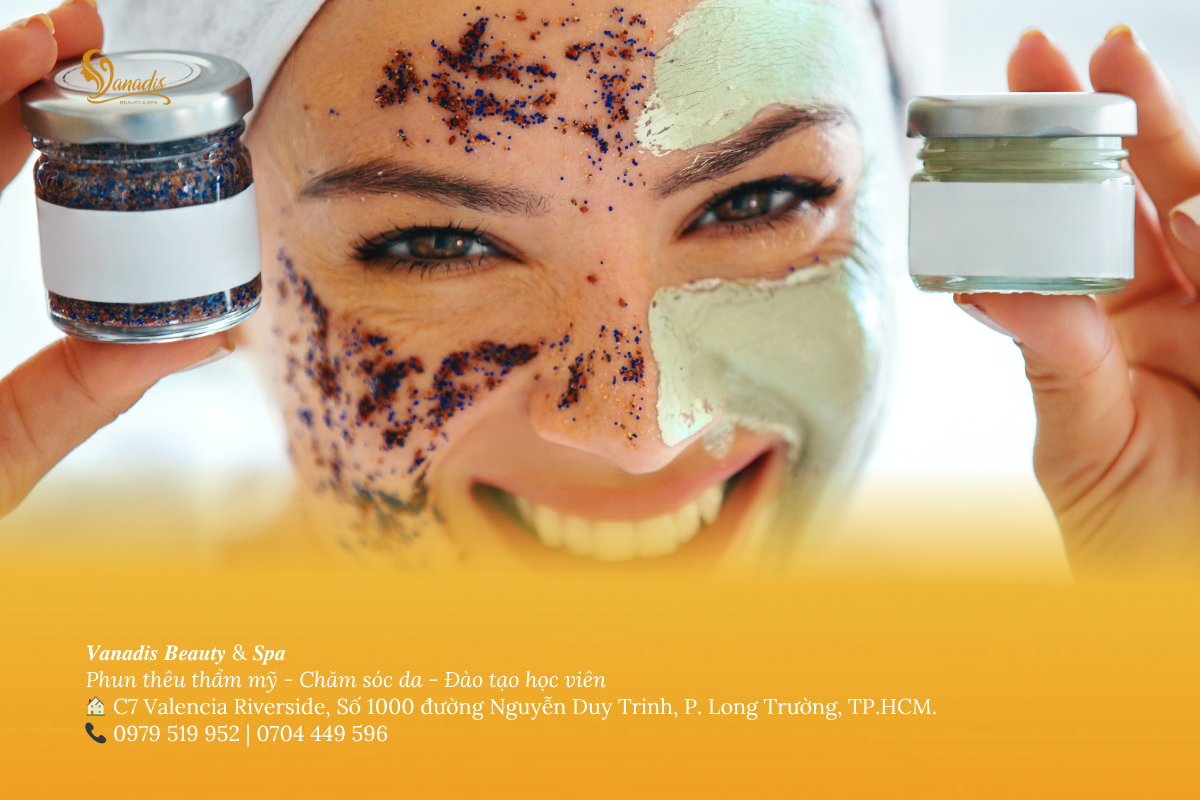 tẩy tế bào chết nhẹ nhàng giúp loại bỏ da chết và làm sáng da tự nhiên tại Vanadis Beauty & Spa